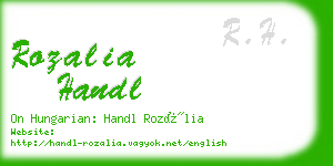 rozalia handl business card